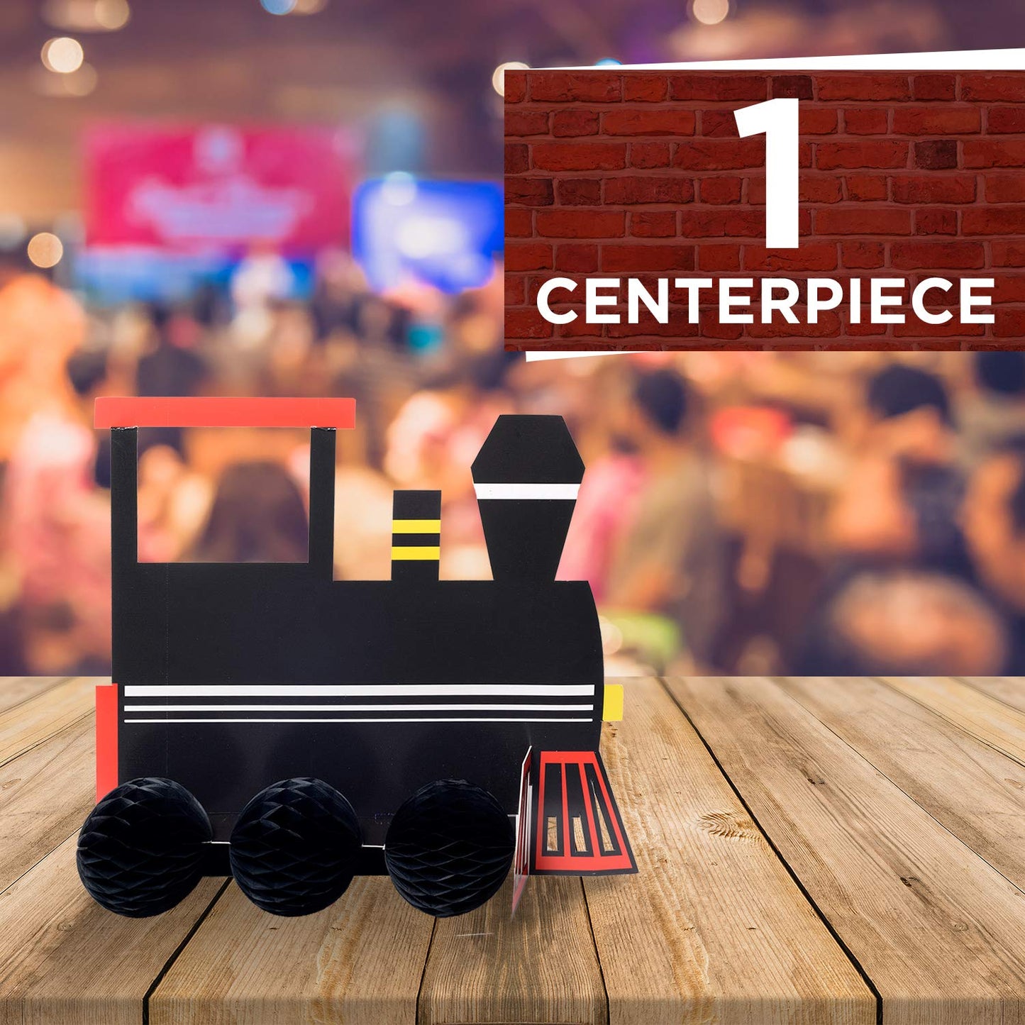 Havercamp Railroad Party Train Centerpiece | 1 Count | Great for Train Themed Events, Kids Birthday Party, Train Collectors Ga