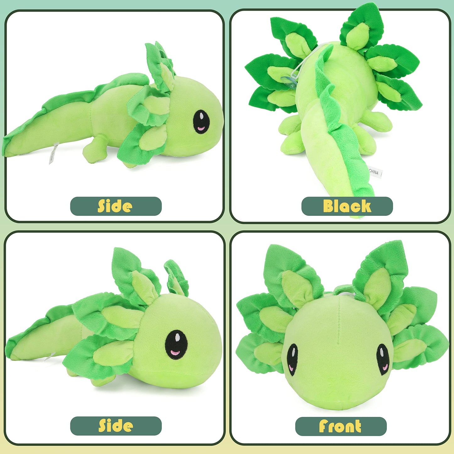 Axolotl Plush Toy,Soft Cute Axolotl Stuffed Animal Salamander Axolotl Plush Doll Gifts For Boys Girls (Green)