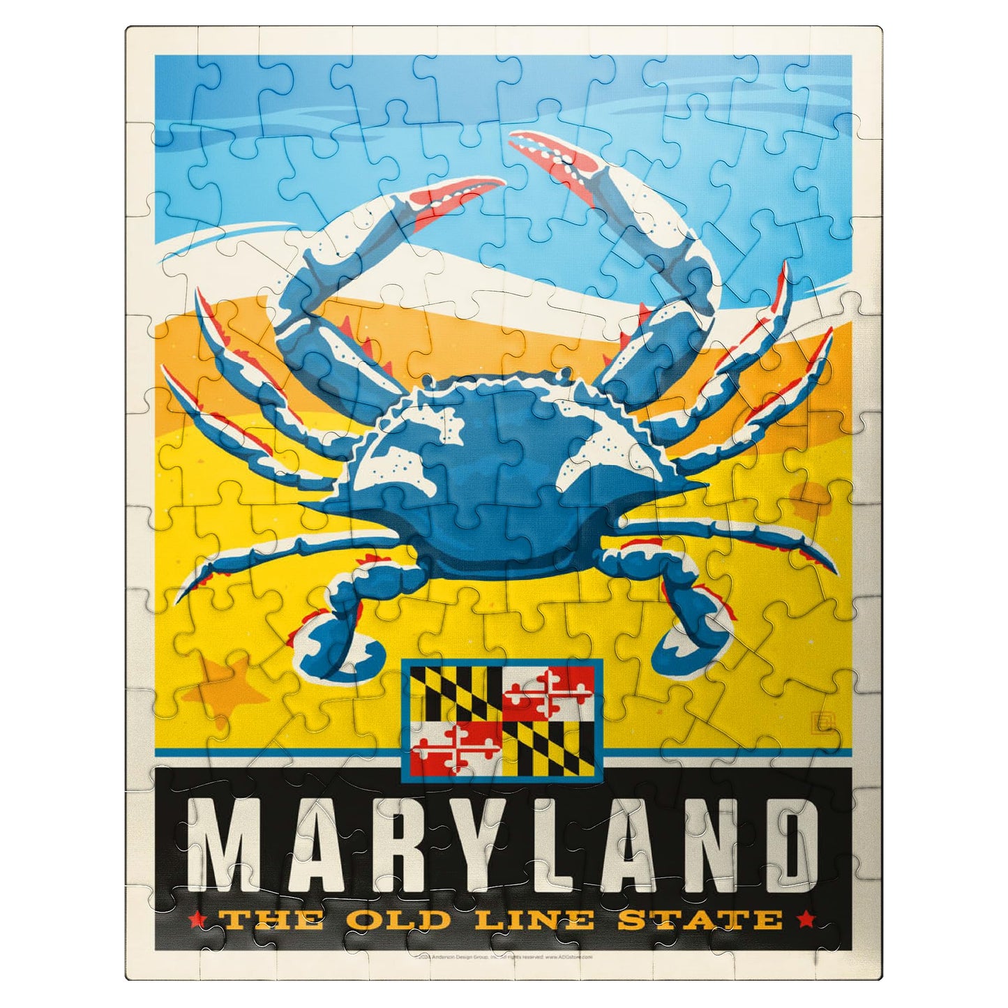 MyPuzzle Maryland: The Old Line State - Premium 100 Piece Jigsaw Puzzle for Adults