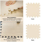 Hiwhy Puzzle Play Mat 48 Tiles with 96 Border Pieces, Interlocking Stitching Mat with Border for Living Room Playroom Gym, Beige