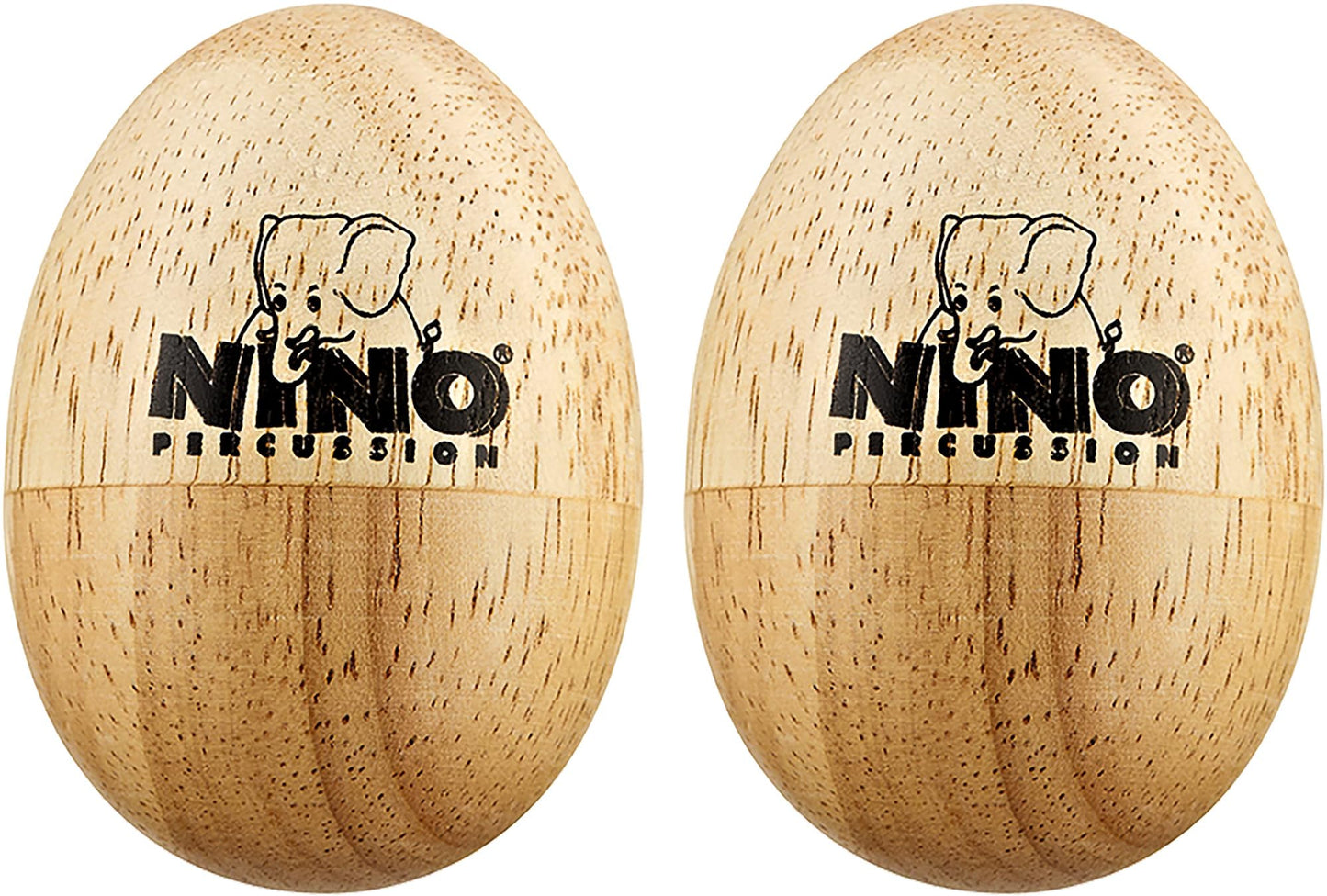 Nino Percussion Nino562-2 Natural Wood Egg Shaker Pair, Small