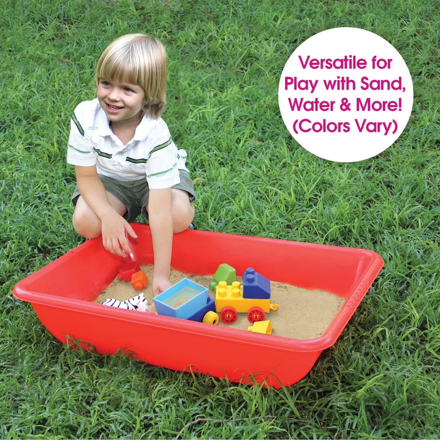Edushape Water and Sand Play Tubs Set of 4 - Assorted Colors, Plastic, Model PL700090