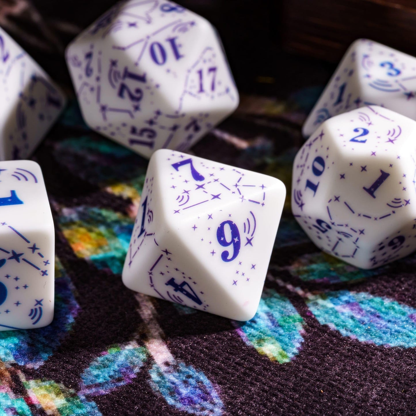 Hddais Dnd Dice Set, 7Pcs Resin D&D Dice Rpg Polyhedral Dice Set With Gift Case For Dungeons And Dragons And Other Tabletop Game
