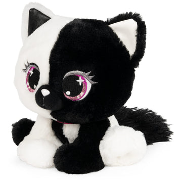 Gund P.Lushes Designer Fashion Pets Lady Luna Cat Premium Stuffed Animal Soft Plush, Black And White, 6