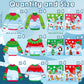 CY2SIDE 24 Set Christmas Ugly Sweater Scene Sticker for Kids Make a Winter Sweater Scene with Penguin Sticker Make Your Own Chri