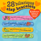 Peaceable Kingdom Valentines Cards for Kids Classroom, Set of 28 Valentines Day Gifts - Jokes Slap Bracelets