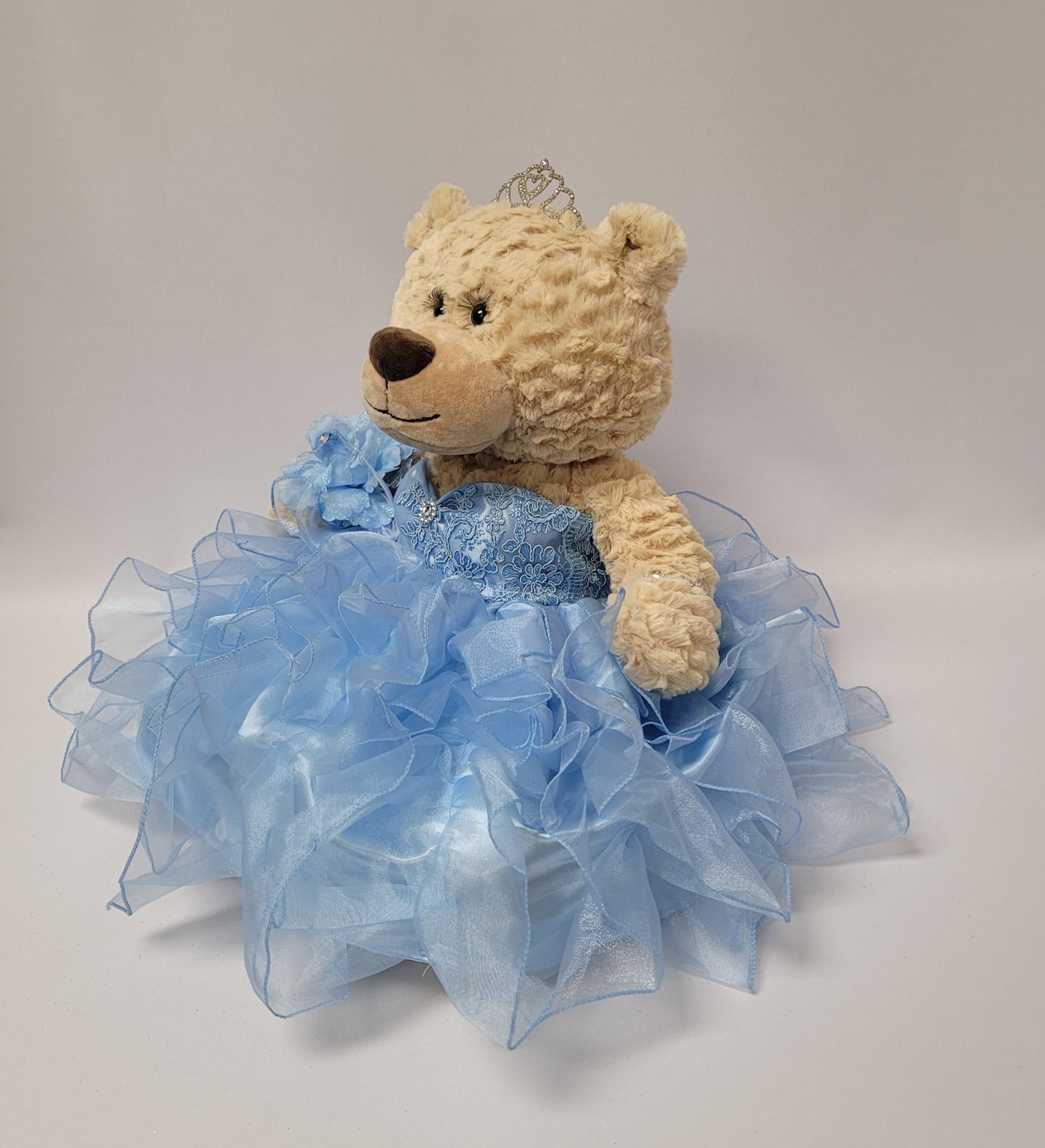 KINNEX COLLECTIONS SINCE 1997 20'' Quince Anos Quinceanera Last Doll Teddy Bear with Dress (Centerpiece) ~ ARC16832-15R (Royal B