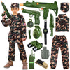 Kids Costume Military Toy for 2 3 4 5 6 7 8 Years Old - Ranker Dress up Costumes Boys with Equipment, Military Accessories and U