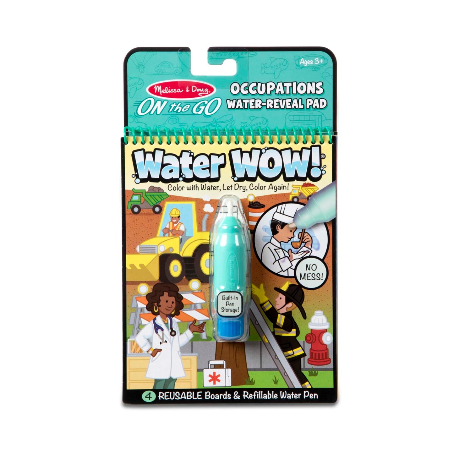 Melissa & Doug On The Go Water Wow! Reusable WaterReveal Activity Pad Occupations  Party Favors, Stocking Stuffers, Travel To
