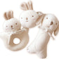 John N Tree Organic Baby First Friends, Stuffed Animals (Puppy & Baby Rabbit Rattle Set) Attachment Doll For Baby, Organic Toy