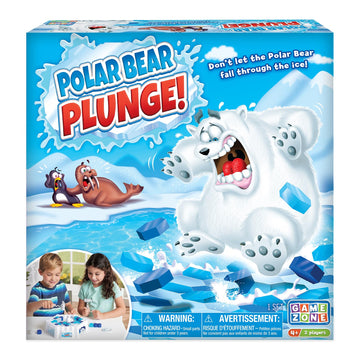 Game Zone Polar Bear Plunge Interactive Tabletop Game - Multiplayer Fun for Ages 4+ - Colorful Family Entertainment