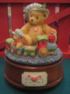Cherished Teddies - Bear Playing W/Train, Musical - By Enesco # 912964