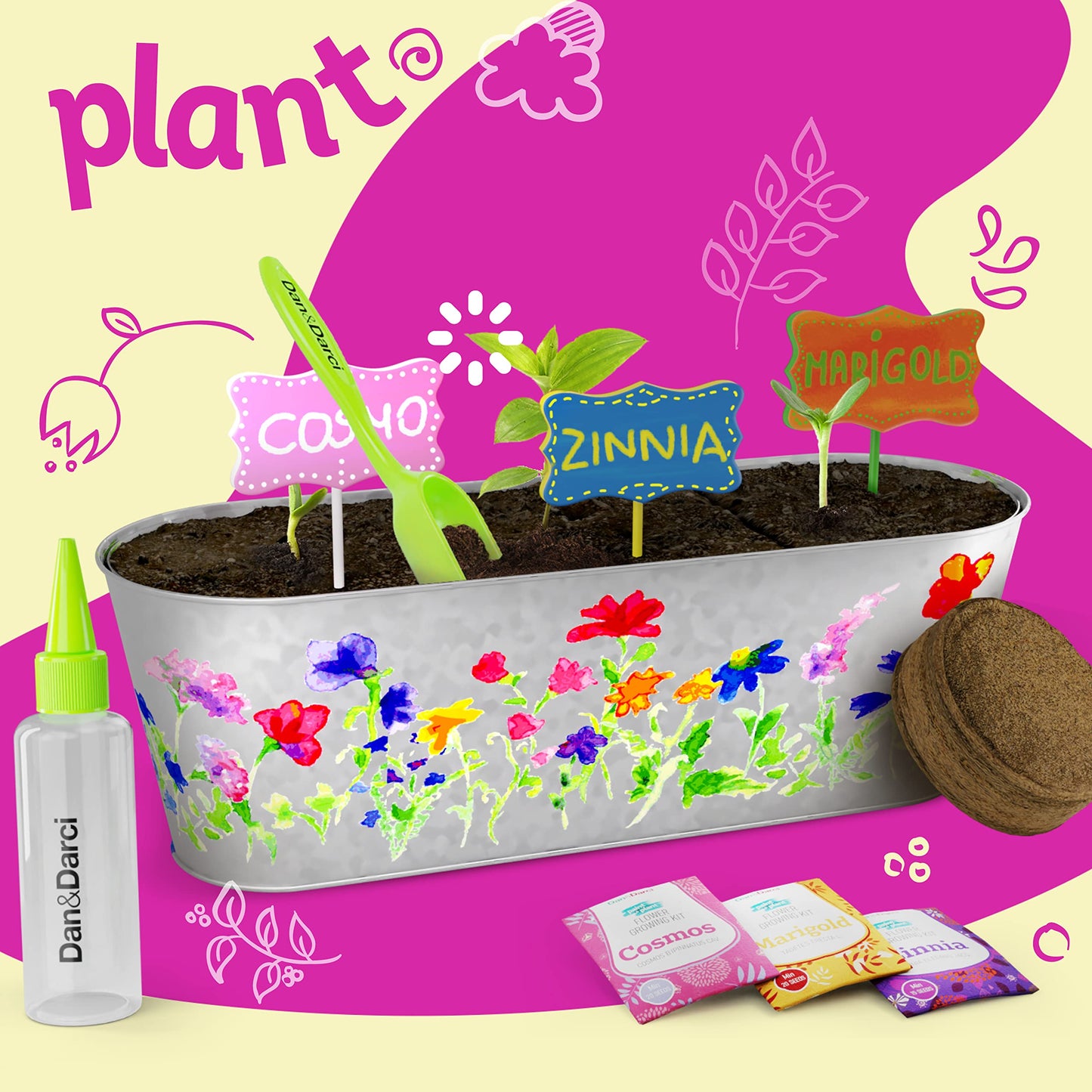 Paint & Plant Flower Growing Kit For Kids - Best Birthday Crafts Gifts For Girls & Boys Age 5 6 7 8-12 Year Old Girl Gift Ideas