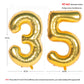 40 Inch Gold Number Balloons Helium Foil Mylar Balloon Birthday Party Banquet Decoration 35
