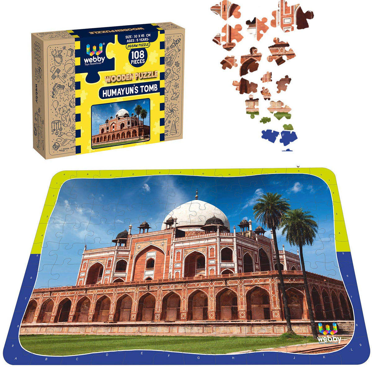 Webby HumayunS Tomb Wooden Jigsaw Puzzle, 108 Pieces