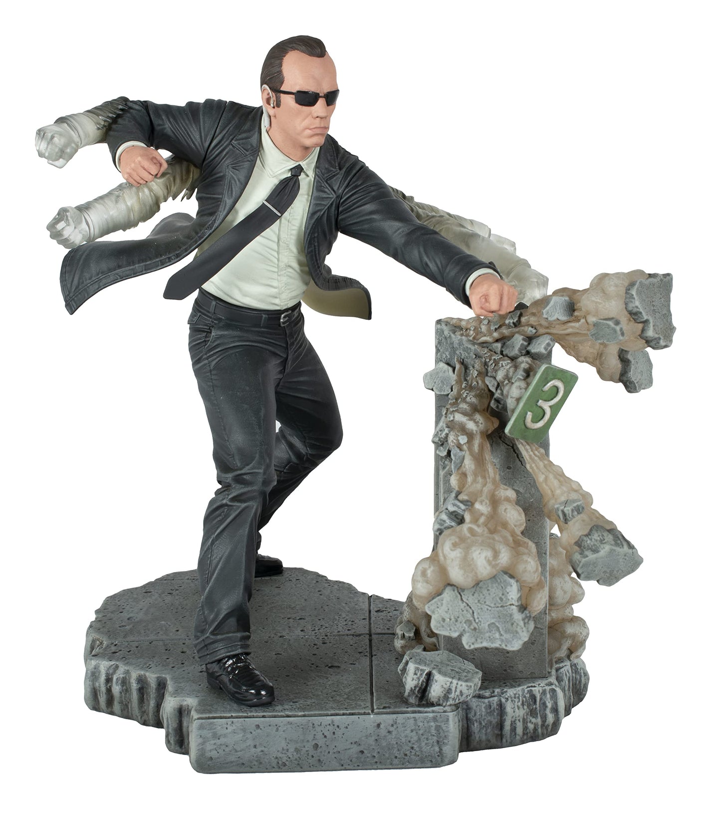 Diamond Select Toys The Matrix Gallery Diorama Agent Smith 10-Inch Pvc Statue With Detailed Sculpting