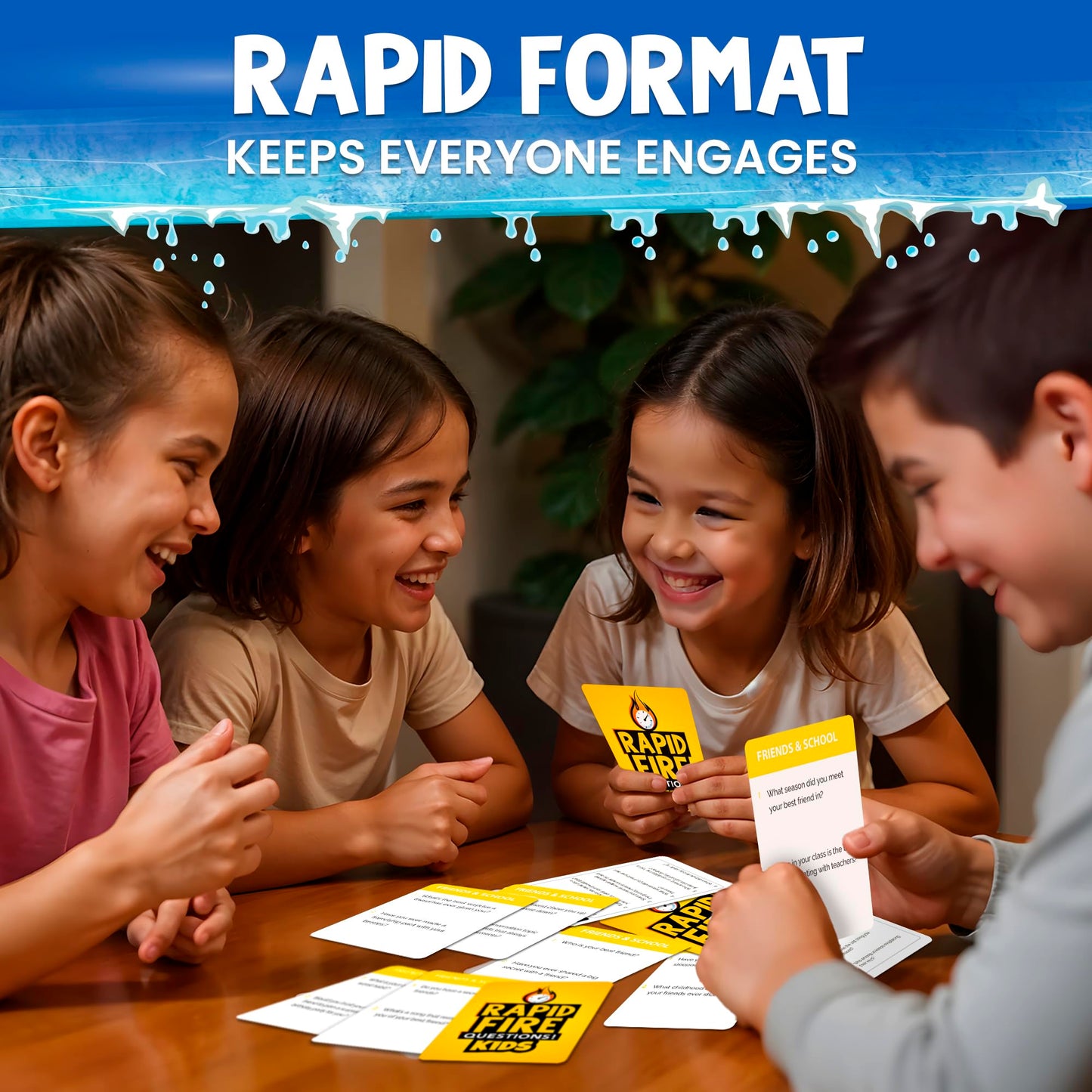 QUOKKA Kids Conversation Cards Game - Break The Ice Game for Kids and Families - Icebreaker Cards with 500+ Questions - Family Game for Kids 8-12 - Perfect for Family Game Night I enhanced Version