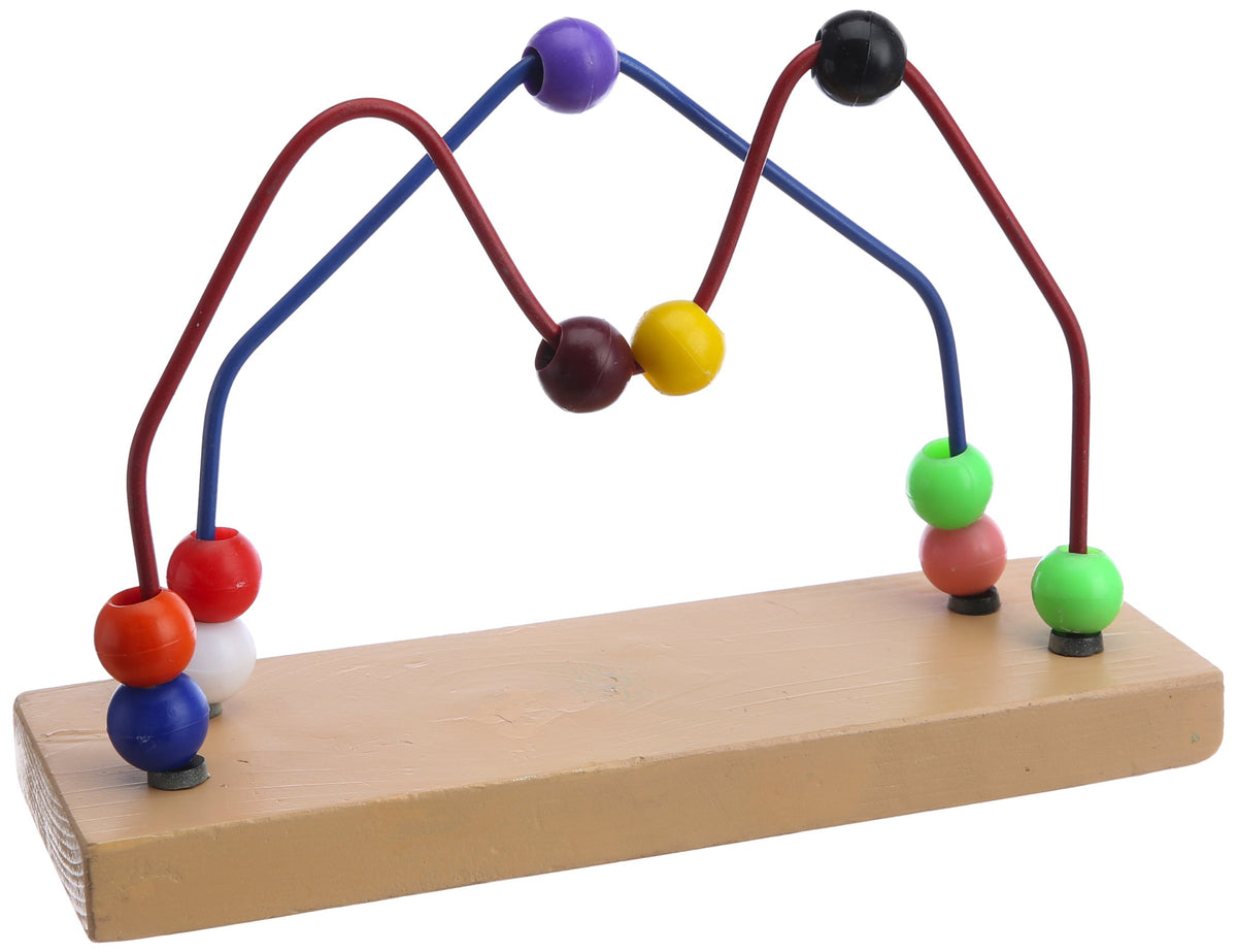 Skillofun Wooden Bead Shuttle  Triangles, Multi Color