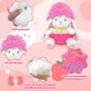 IUTOYYE Easter Bunny Stuffed Animal with Removable Easter Eggshell  7.08 inch Easter Bunny Plush Hide in Easter Egg Plush for Girls Boys mature-themed(Pink)