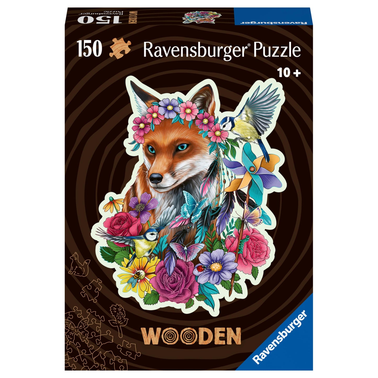 Ravensburger Colorful Fox 150 Piece Wooden Jigsaw Puzzle - 17512 - For Adults And Kids For Age 10 Years Up