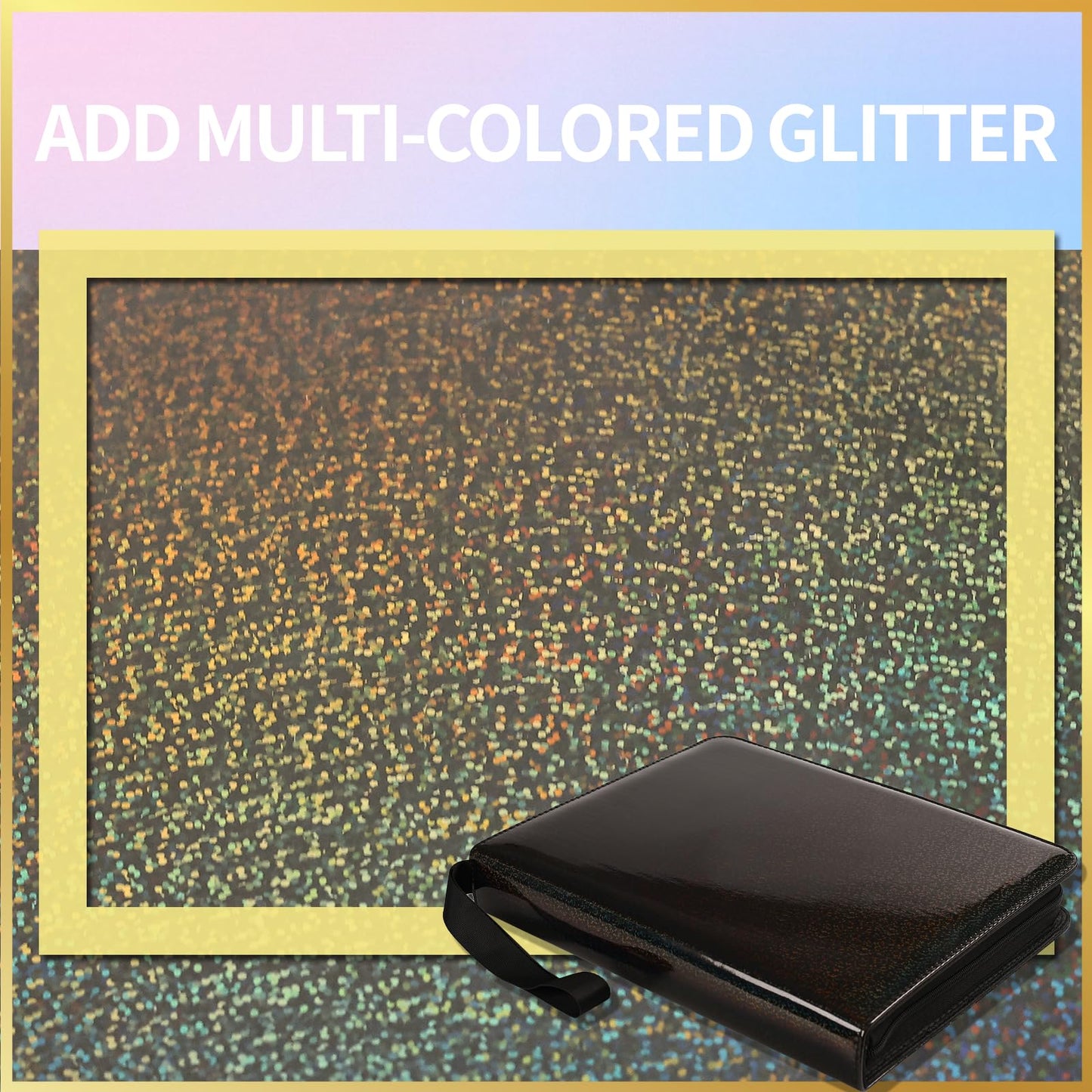 Dosanlues Card Binder 9 Pocket - 1080 Double Sided Pocket PU enhanced Zip Trading Card Binder Collectible Card Albums for MTG  TCG  Sports Cards  Game Cards  Black