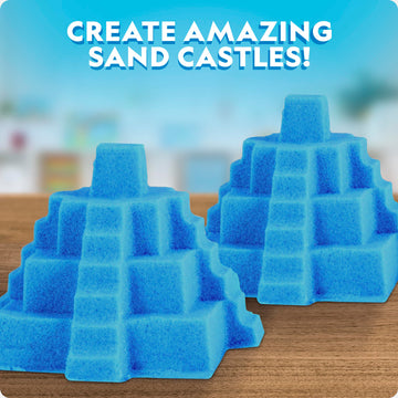 National Geographic Play Sand - 24 Lb Bulk Sand Kit With 6 Castle Molds (Blue) - A Fun Sensory Activity