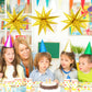 60 Pcs Gold Star Balloons Explosion 12 Point Foil Cone Balloons Magic Starburst Balloons Large For Wedding Anniversary Backdrop
