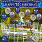 Rumia Blue 75Th Birthday Decorations For Men Women, Navy Blue Silver Happy 75Th Birthday Yard Banner, Blue 75Th Birthday Balloons For 75Th Birthday Anniversary Party Decorations Supplies (A9143)
