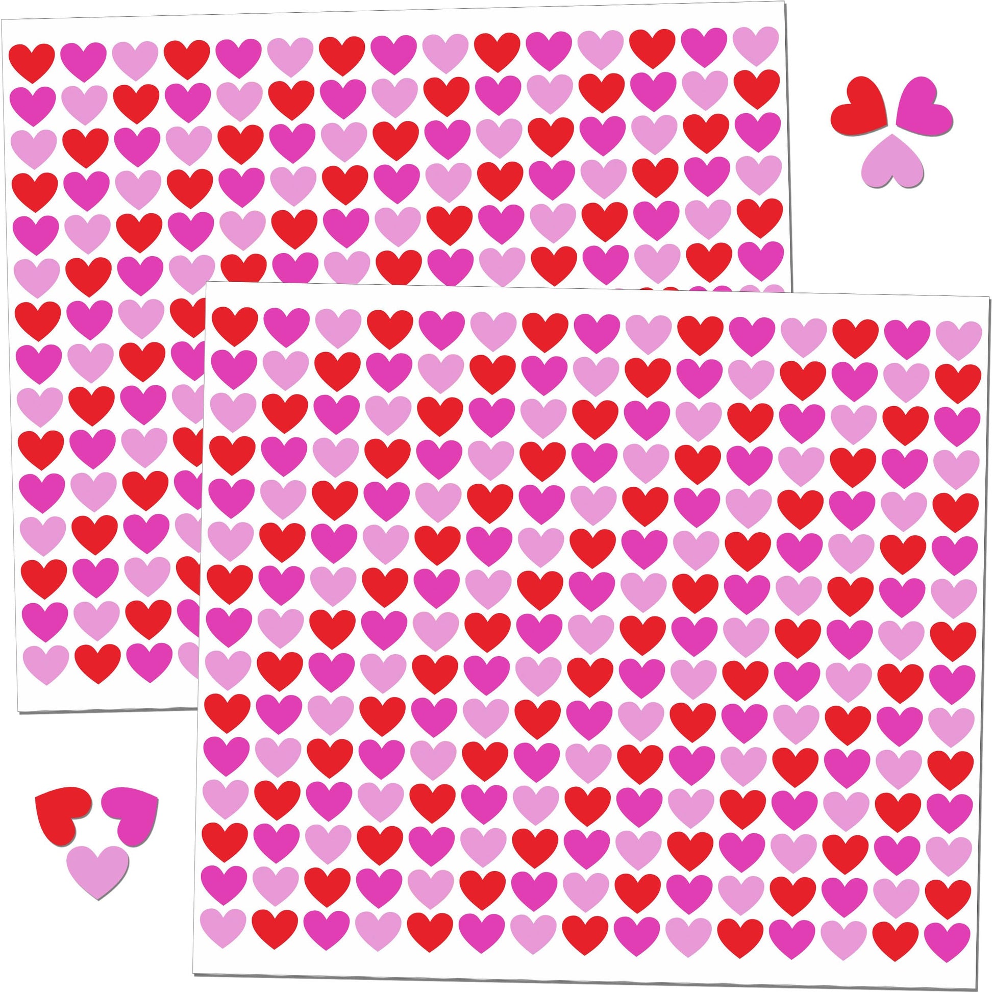 Small Heart Stickers for Kids,4000 PCS 1/2 Tiny Mini Sticker, Red and Pink,18 Sheets, Love Shape Stickers for Party Favors,Gift 