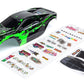 SummitLink Custom Body Muddy Green Over Black Style Compatible for Rustler 4X4, Rustler BL-2S, Rustler 4x4 Ultimate 1/10 Scale R