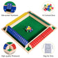 BIVOMON Upgraded Shut The Box Game - 4 Player Colorful Wooden Board Game with 15 Numbers & 16 Dices, 16.54''
