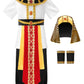 Relibeauty Egyptian Costume Kids Boys Halloween Pharaoh Costume For Boys, 150 Black