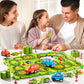 Beby Buty 48PCS Puzzle Race Track Car Set - Green Plastic Toys for Kids Ages 3-6, Ideal Birthday Gifts for Boys