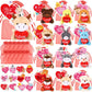 Blueweenly 36 Pcs Valentine'S Day Classroom Gifts For Kids, Valentine Mini Stuffed Animals Plush Toy With Heart Cards And Bags F