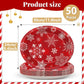 ZOIIWA 50 Pcs Christmas Oval Paper Plates 11 x 9Inch Paper Plates Heavy Duty, Christmas Large Disposable Dinner Serving Platters