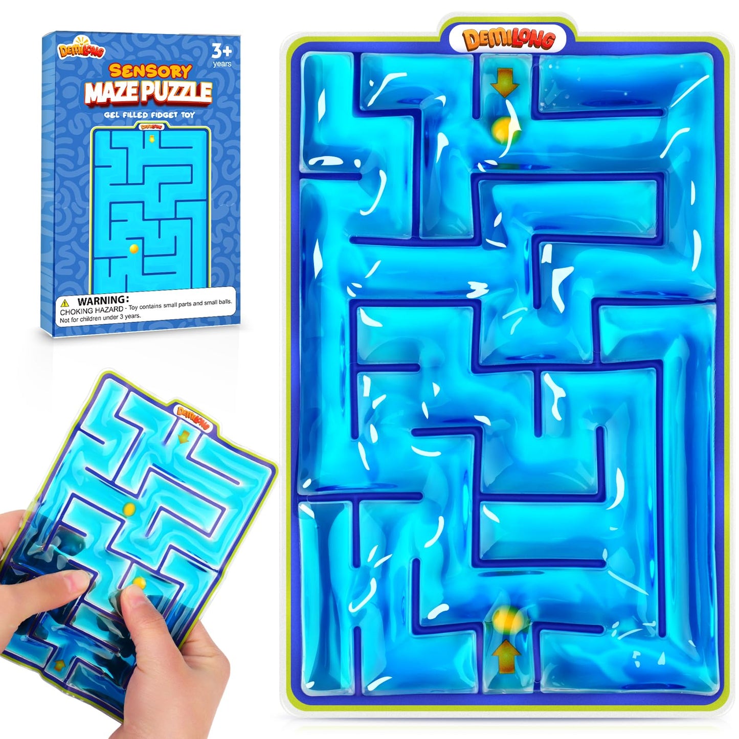 Sensory Toys Fidget Marble Maze - Gel Filled Sensory Items For Kids Children Teens Autism | Tactile Autistic Calming Toys For Pr