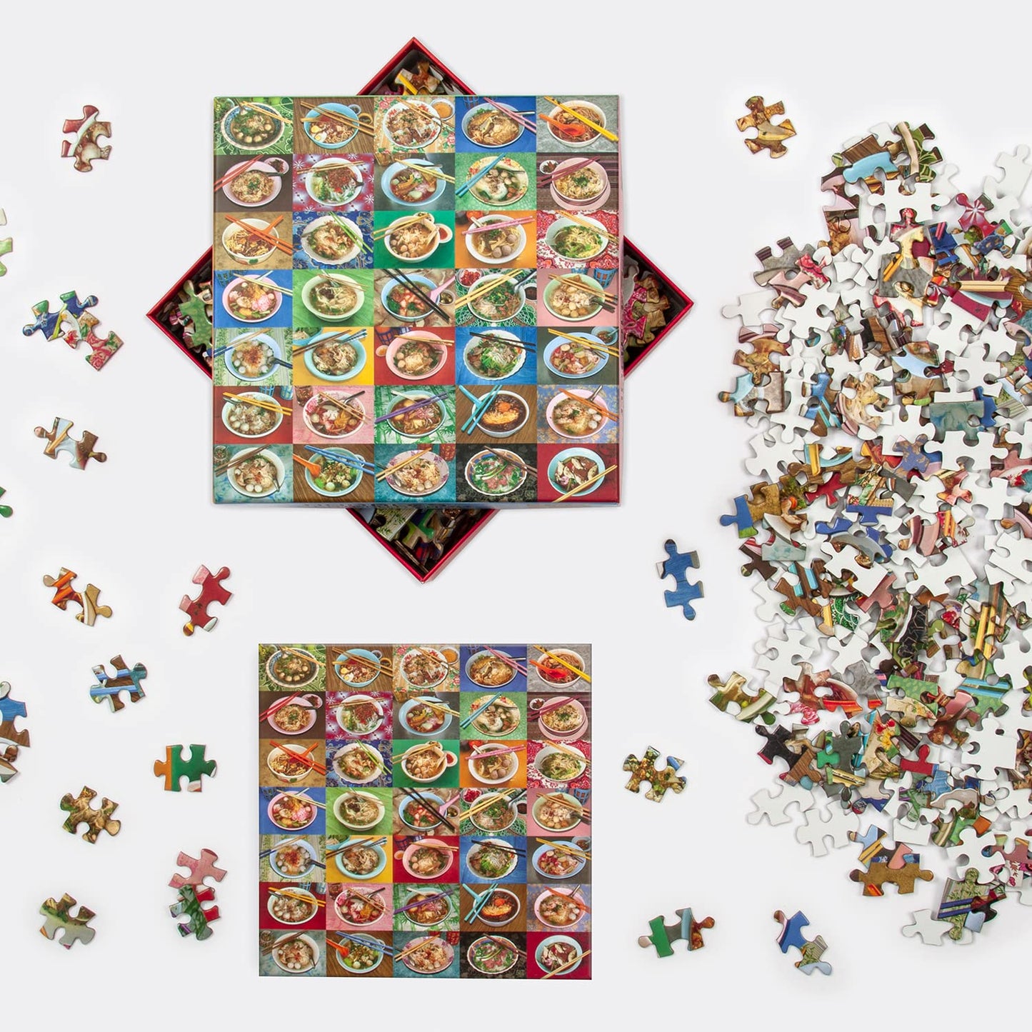 Noodles for Lunch 500 Piece Puzzle from Galison - Featuring 35 Colorful Images of Tasty Noodle Dishes from Southeast Asia Photog