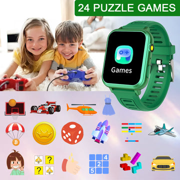 Aiwiep Kids Smart Watch For Kids With 24 Games Kids Watches Touch Screen Music Player Camera Alarm Clock Calculator Flashlight Stopwatch 12/24 Hr Toys For Kids Gift For Girls 3-12 Year Old
