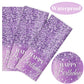 3 Pieces Purple Silver Birthday Tablecloths For Happy Birthday Party Decorations Plastic Disposable Purple Birthday Theme Table Covers For Girls Women Silver Glitter Birthday Party Supplies 54X108Inch