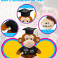 Personalized Graduation Teddy Bear Monkey Gift 2025 For Her, For Him, For High School, College, 12 Inch - Cute Custom Brown Monk