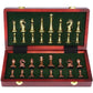 Agirlgle Retro Metal Chess Set with Folding Wooden Chess Board and Classic Handmade Standard Pieces Metal Chess Set for Kids mature-themed