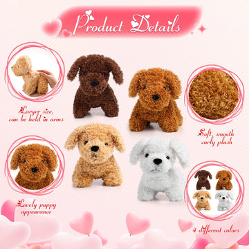Syhood 16 Pcs Plush Dogs 7.87 Inches Stuffed Dogs Bulk Plush Stuffed Animal Easter Party Favor Gift For Girls Boys Goodie Bag Birthday(Puppy Dog)