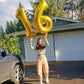 40 Inch Gold 16 Number Balloons Giant Jumbo Huge 16 Or 61 Foil Mylar Helium Number Digital Balloons Gold Birthday Mylar Digital