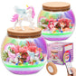 Kaivee 2 Theme In 1 Jar Light Up Unicorn Terrarium Kit & Night Light Fairy Terrarium Kit Creativity Diy Aarts Crafts For Girls T