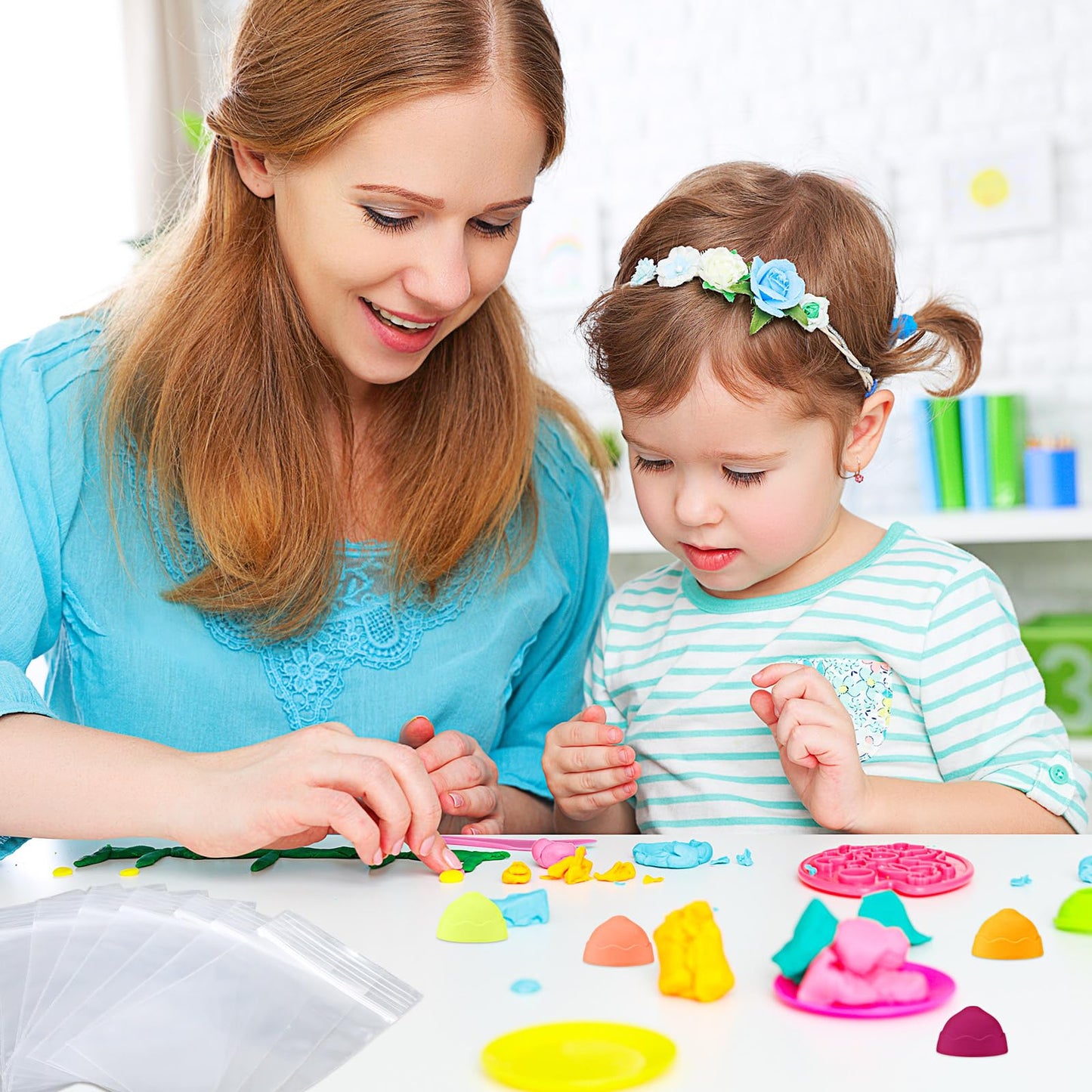 Poen 180 Pcs Air Dry Clay Kit with Sculpting Tool, Multi-Colors Modeling Clay for Kids, Safe, Soft, DIY Back to School Gift for