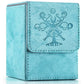 PROMAXIBINDER MTG Card Deck Box  Commander Deck Box Fits 100+ Single Sleeved Cards  Storage for TCG/MTG Crads  PU Leather Strong Magenet (Sky Blue  Tree)