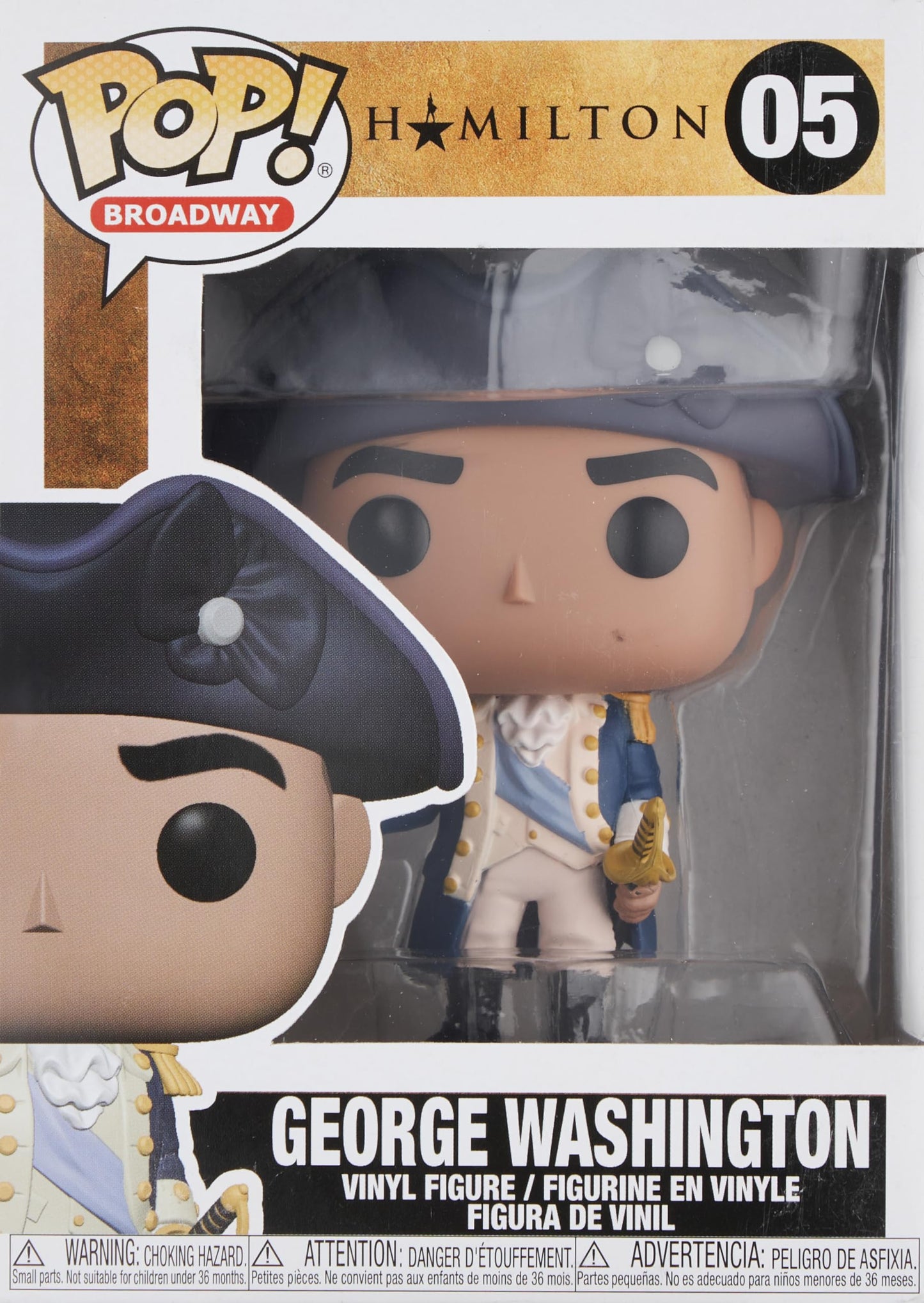 Funko Pop Movies: Hamilton - George Washington, 3.75 Inches,Multicolor,57576