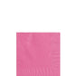 Amscan Beverage Napkins, 5' X 5', Bright Pink