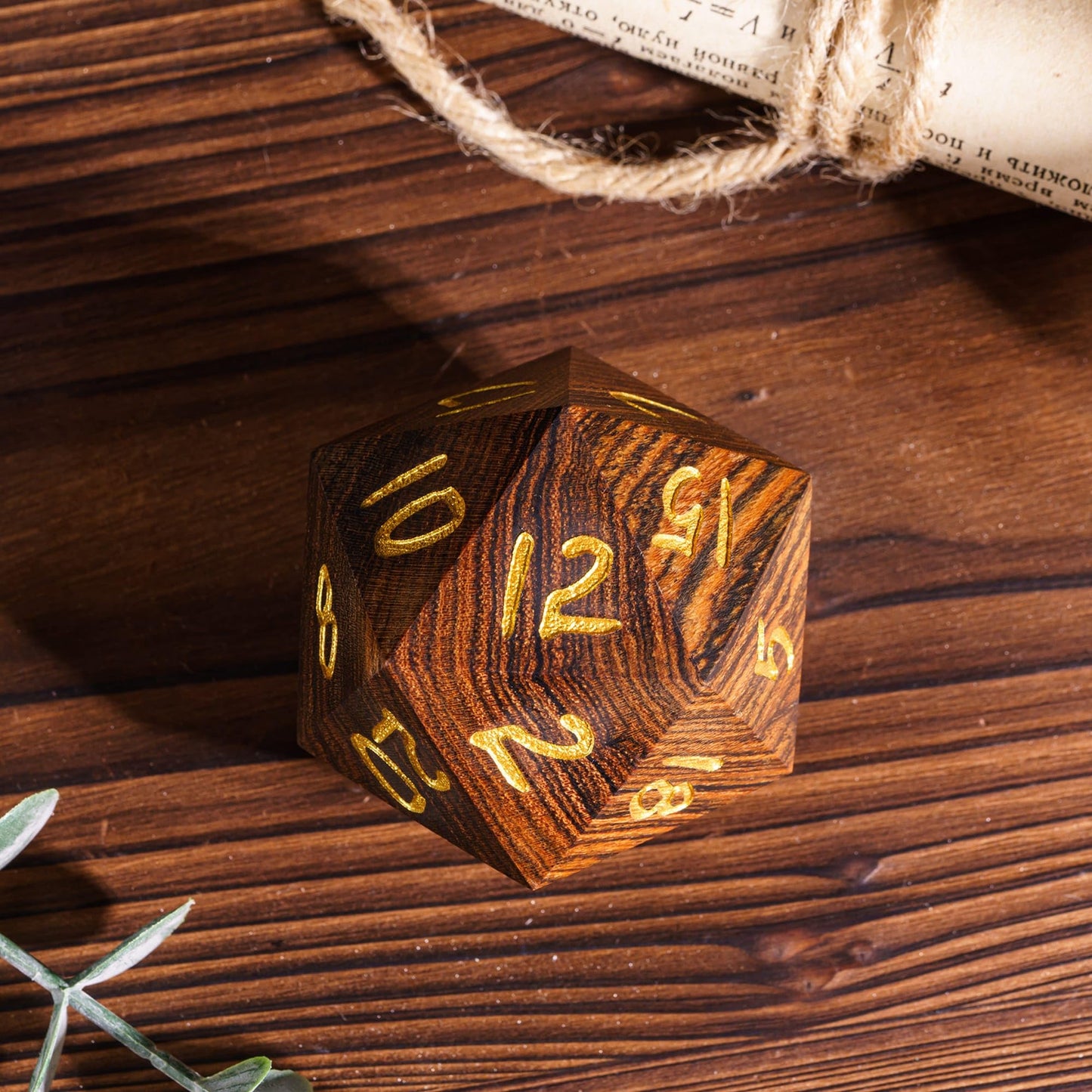 HDdais 50mm Wood D20 Dice D&D Polyhedral Handmade Wood DND Dice for Dungeons and Dragons Role Playing Games