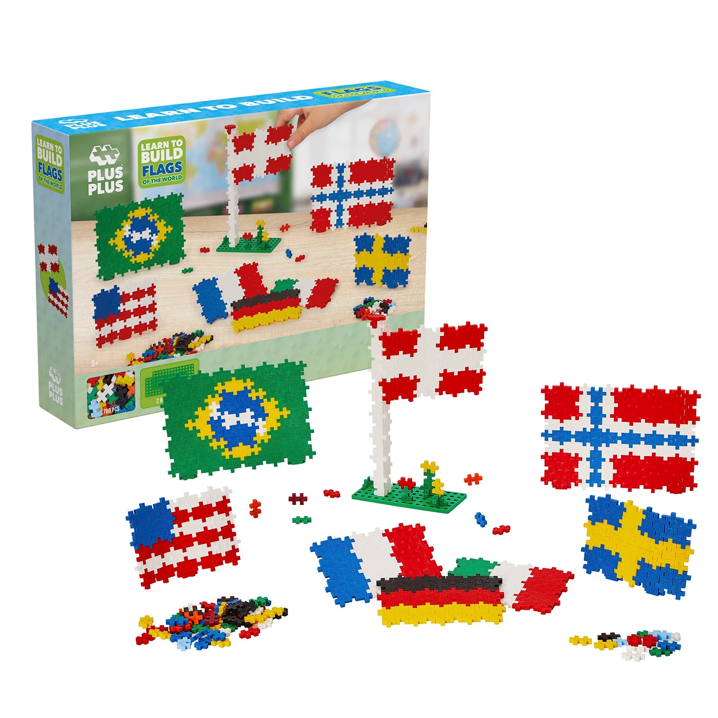 Plus Plus - 700-piece World Flags Discovery Kit - Building Set - PP3932